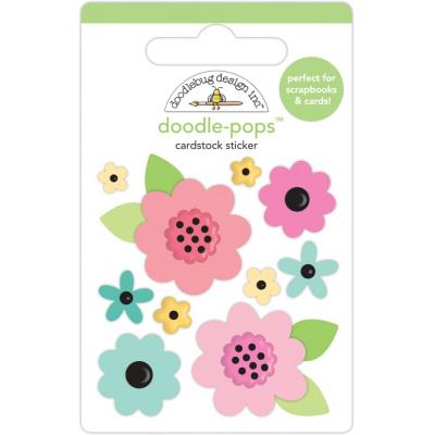 Doodlebug My Happy Place Doodle-Pops Sticker - Flower Garden